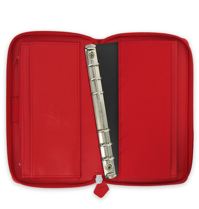 Filofax Saffiano Zip Organiser Personal Compact Rosso 2022