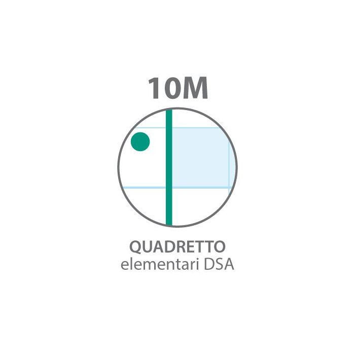 MAXIQUADERNO MONOCROMO QI DSA RIGATURA 10M QUADRETTO ELEMENTARI DSA  PER DISGRAFIA E DISLESSIA