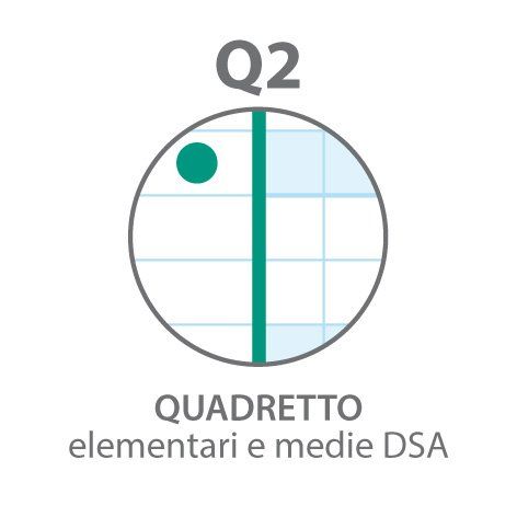 MAXIQUADERNO MONOCROMO QI DSA RIGATURA Q2 QUADRETTO ELEMENTARI E MEDIE DSA  PER DISGRAFIA E DISLESSIA