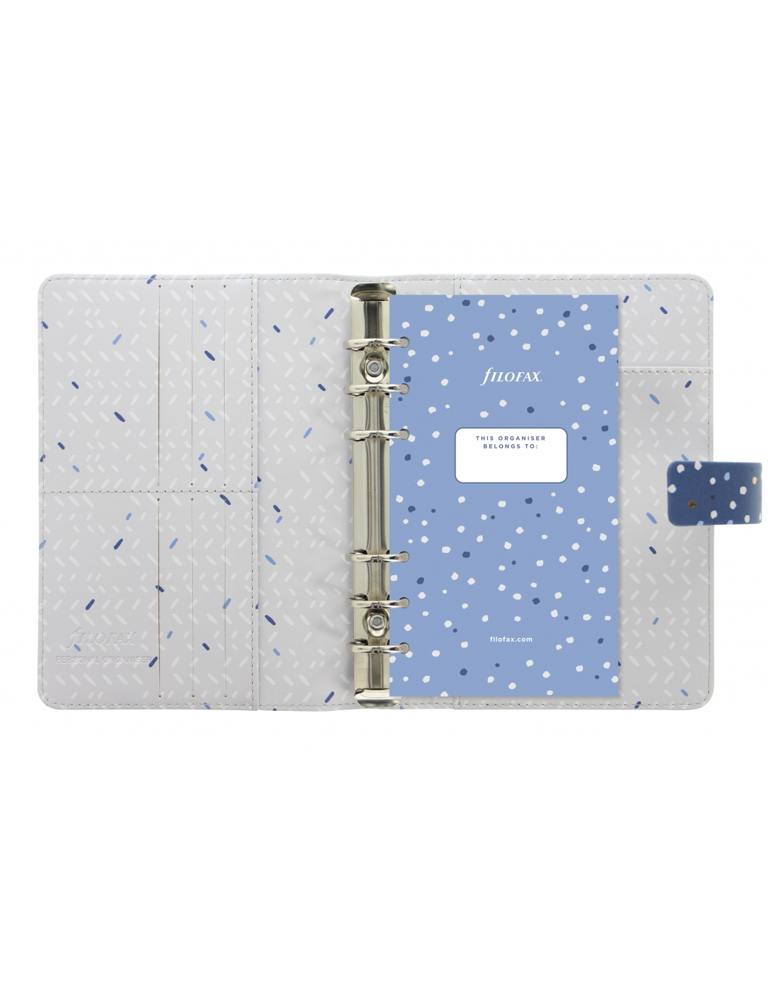 Filofax Agenda Organizer Confetti Personal Blu Quartz