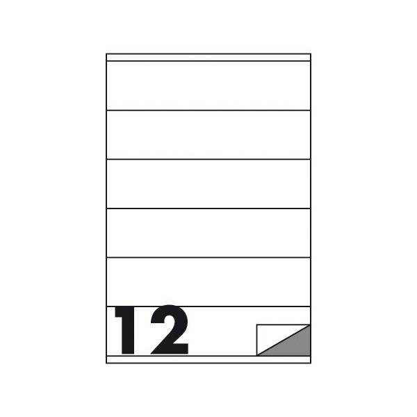 Etichette multifunzione 100 fogli 105 x 48 mm con angoli vivi con margine 12 etichette per foglio Buffetti