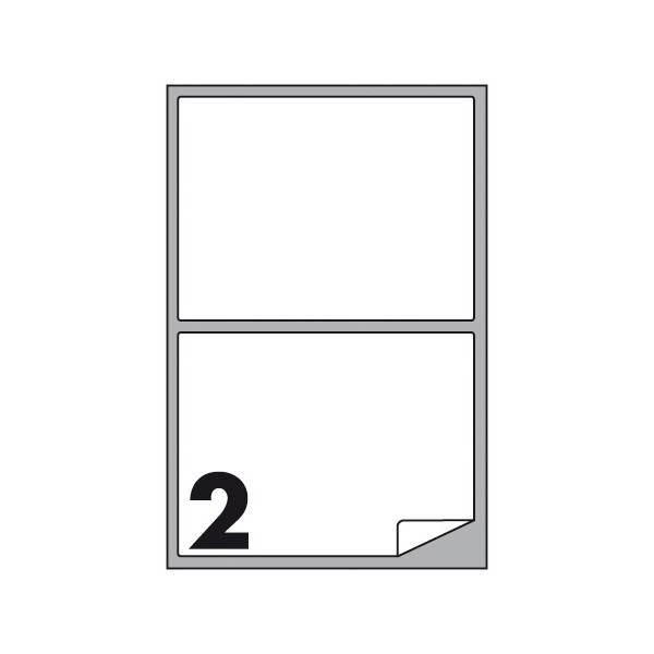 Etichette multifunzione 100 fogli 199,6 x 143,5 mm con angoli arrotondati con margine 2 etichette per foglio Buffetti