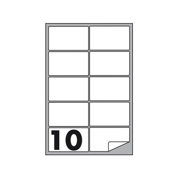 Etichette multifunzione 100 fogli 99,1 x 57 mm con angoli arrotondati con margine 10 etichette per foglio Buffetti