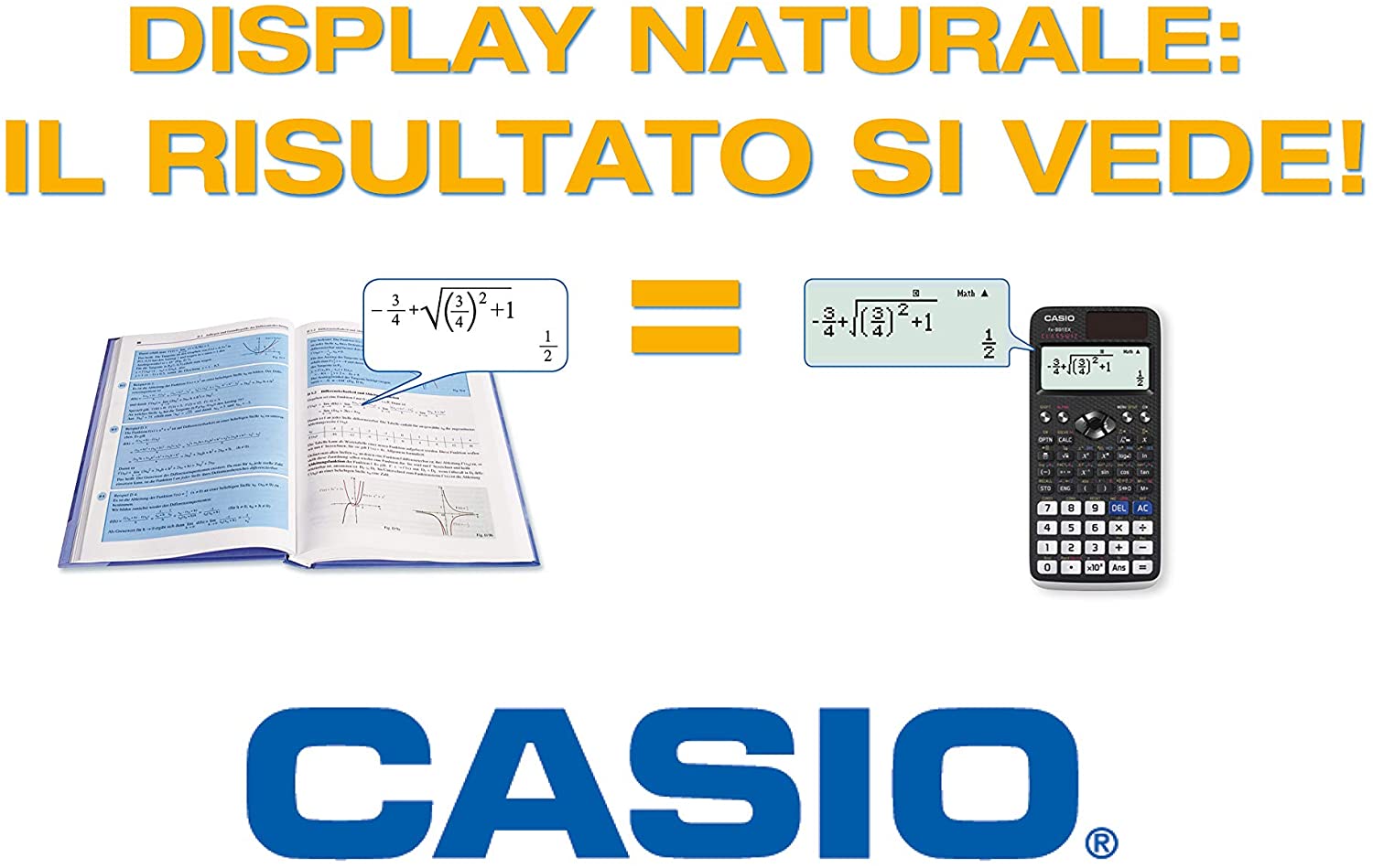 Casio Calcolatrice Scientifica FX-991EX 552 funzioni Nera