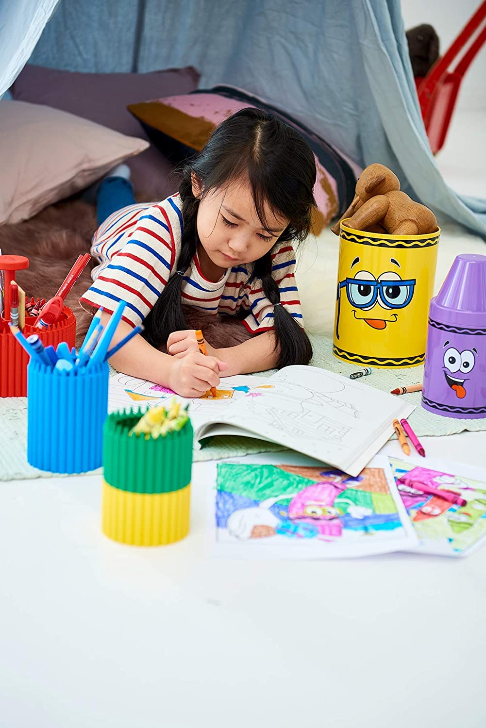 Crayola Portapenne e matite colorato per bambini Giallo
