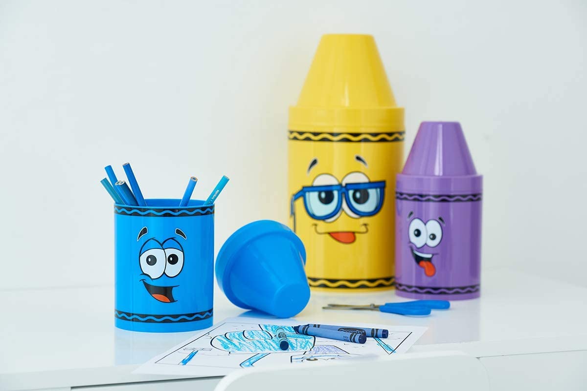 Crayola Portapenne e porta oggetti colorato per bambini Blu