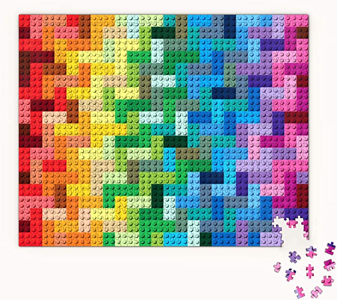 LEGO Rainbow Bricks Puzzle 1000 Piece Mattoncini