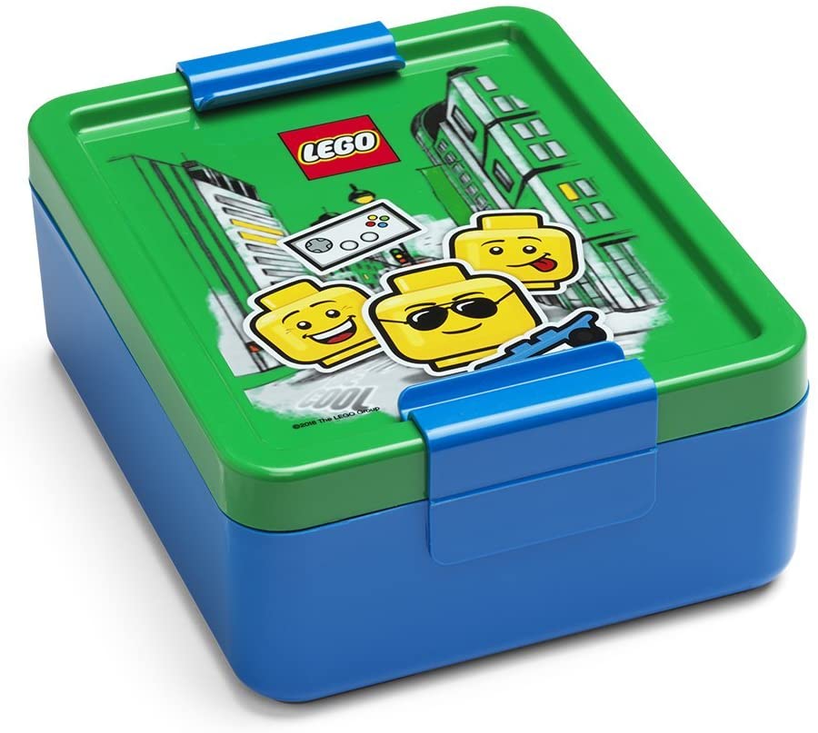 LEGO Portavivande + Borraccia Ironic Boy Blu e Verde