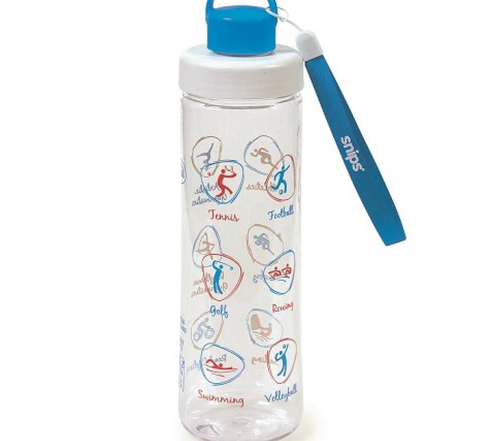 Snips Bottiglia in Tritan SPORT 0,75 lt Trasparente-Celeste