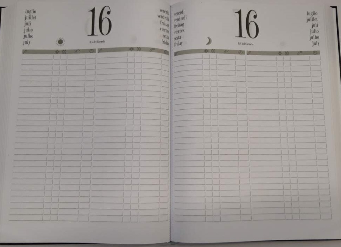 Buffetti Agenda giornaliera 12 mesi per ristoranti  2026  21x29,7 cm in similpelle Nera