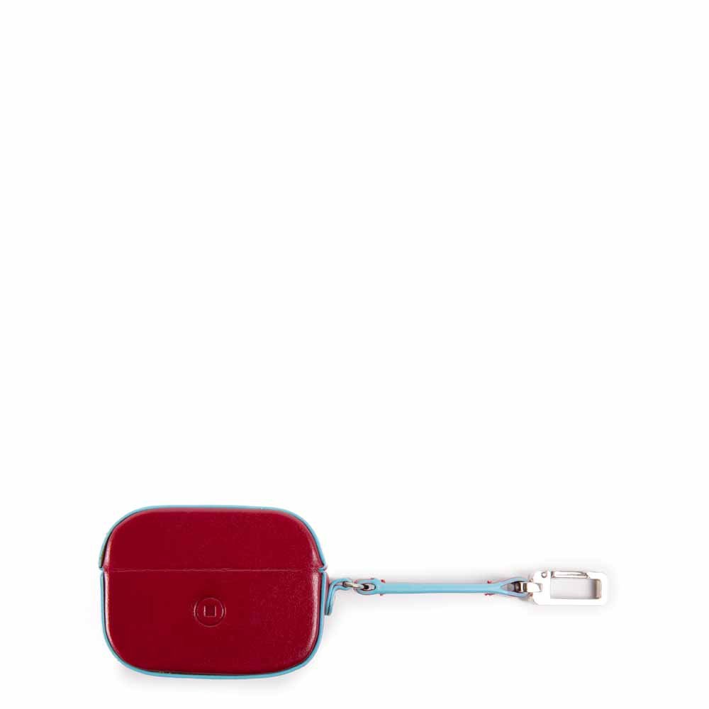 Piquadro Custodia per AirPods Pro Blue Square Rosso