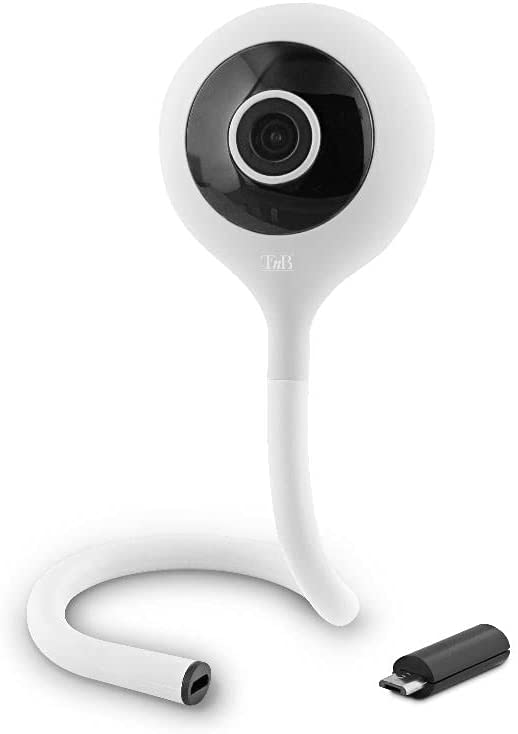 T-NB Baby Monitor Wireless con visione notturna e rilevatore temperatura-umidità Bianco