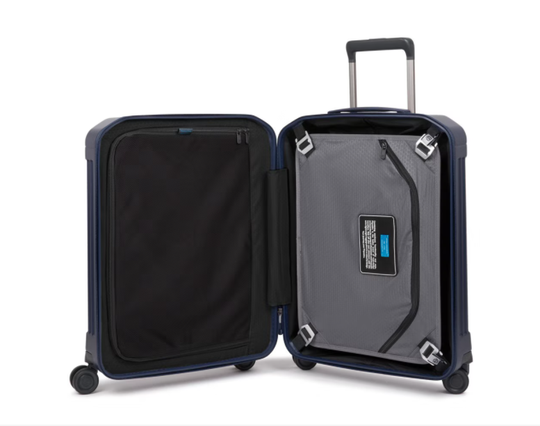 Piquadro Trolley cabina ryanair 4 ruote in policarbonato PQ Light Blu Opaco