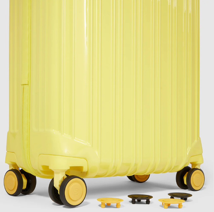 Piquadro Trolley cabina rigido a 4 ruote Giallo