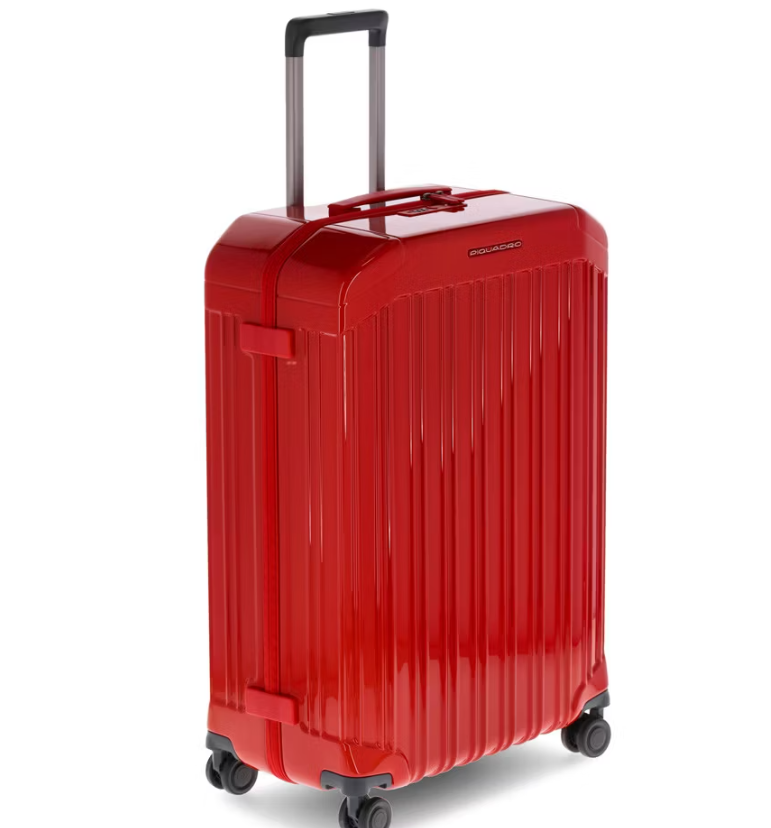 Trolley medio 4 ruote in policarbonato PQ Light Rosso