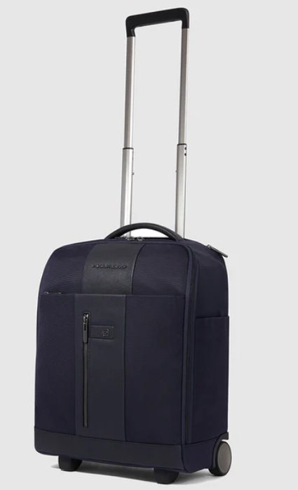 Piquadro Trolley cabina underseater in tessuto riciclato Blu