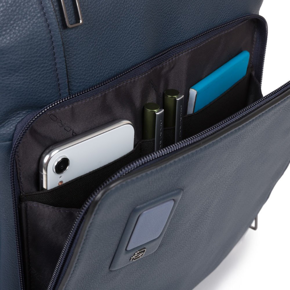Piquadro Zaino personalizzabile porta PC e porta iPad® con Akron in pelle Nero
