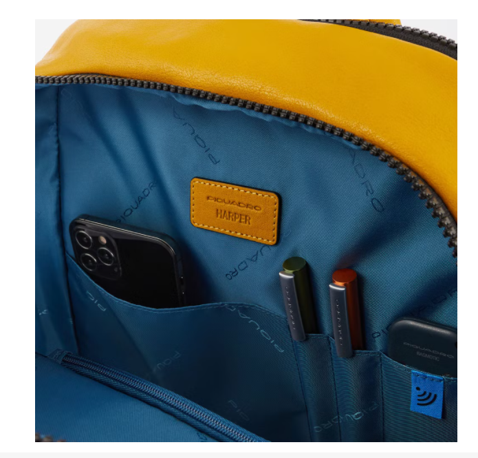 Piquadro Zaino porta computer con protezione antiurto e anti frode RFID Harper Nero