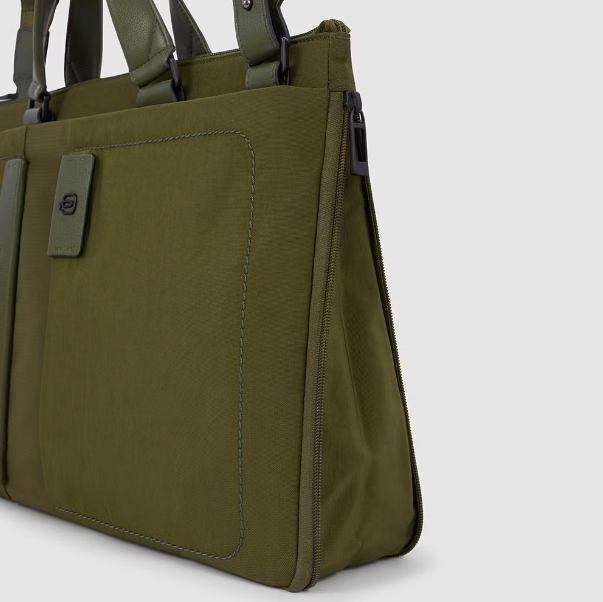 Piquadro Expandable slim computer bag 15 Nera