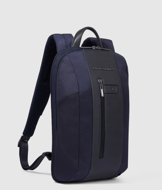 Piquadro Zaino sottile porta pc 15,6 e ipad Blu