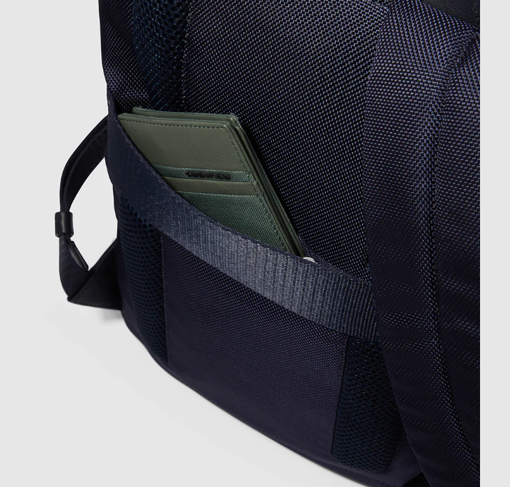 Piquadro Zaino sottile porta pc 15,6 e ipad Blu