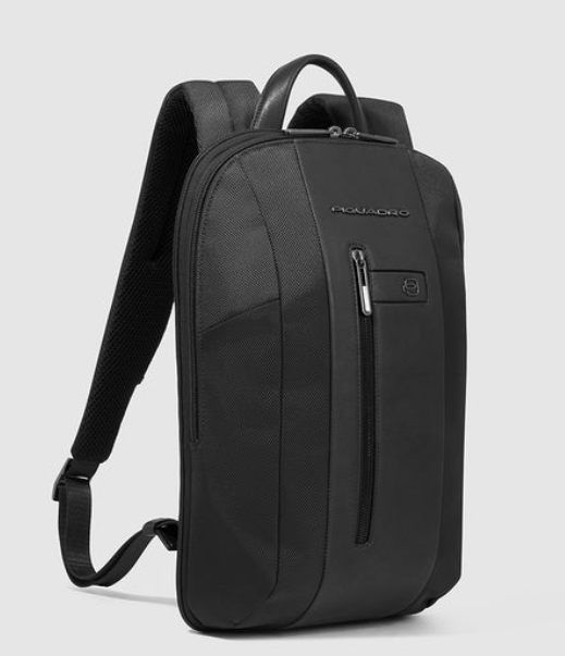 Piquadro Zaino sottile porta pc 15,6 e ipad Nero