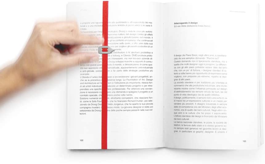 Lastword Segnalibro elastico adatto a tutti i libri con segna riga e parola Celeste