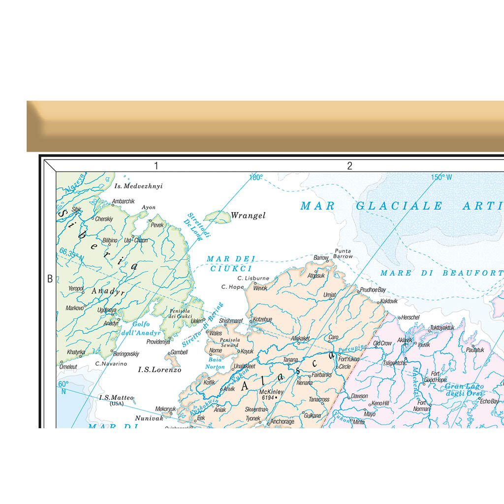 Cartografia Belletti Mondo con Bandiere – 91×70 cm