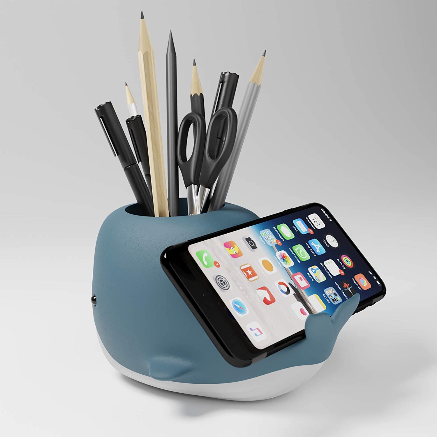 Moby Desk Whale portapenne + porta telefono