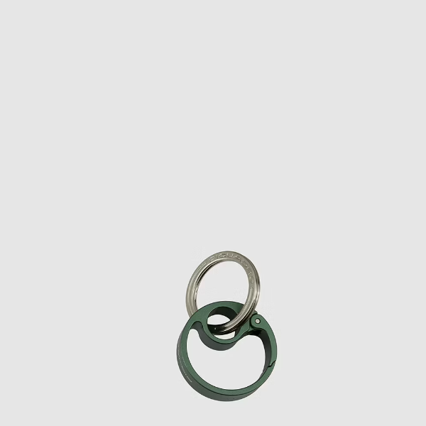 Piquadro Keychain with round carabiner hook Verde