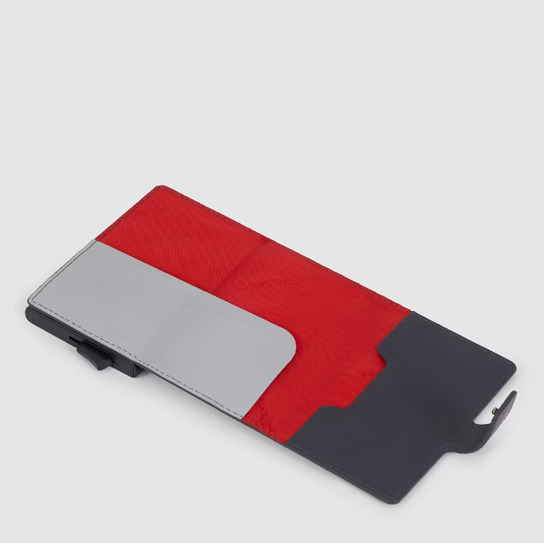 Piquadro Metal credit card holder case Urban Grigio Nero