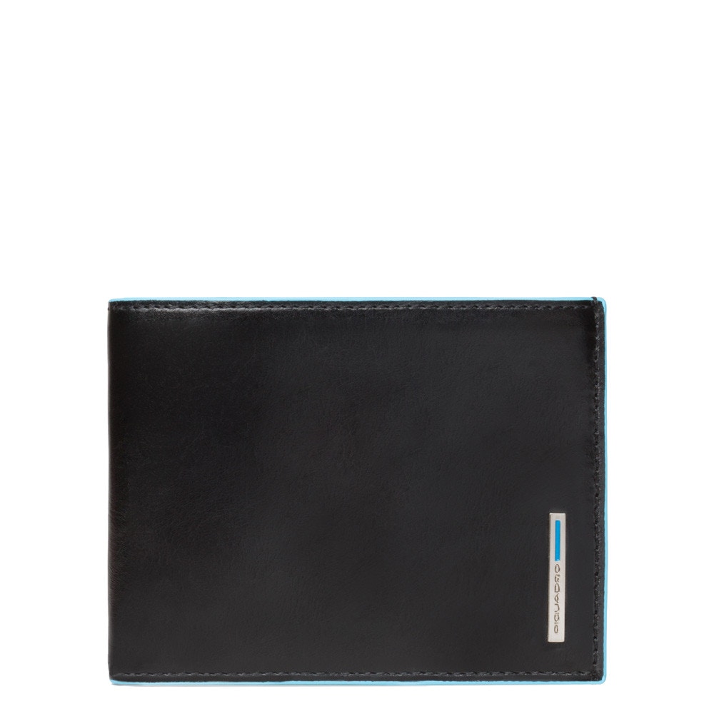 Piquadro Portafoglio uomo Blu Square  con 12 porta carte di credito Nero