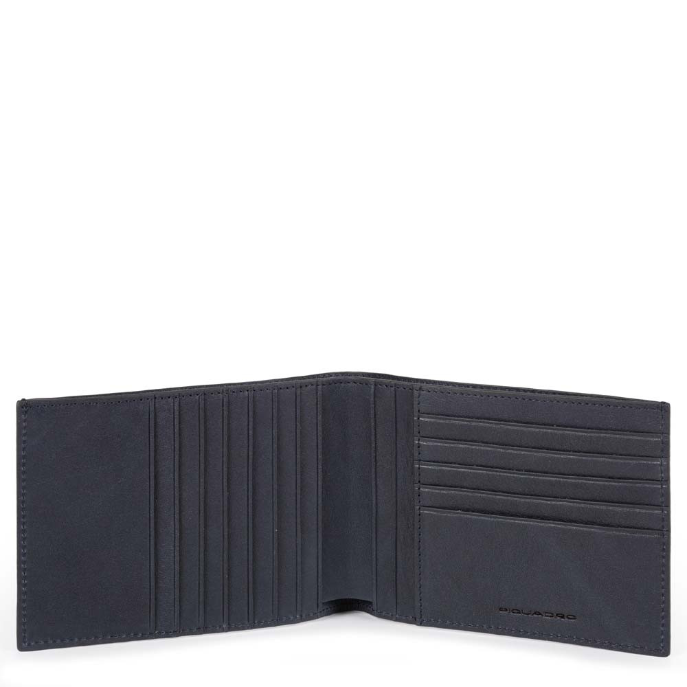 Piquadro Portafoglio uomo Black Square con dodici scomparti porta carte di credito e RFID Blu Notte