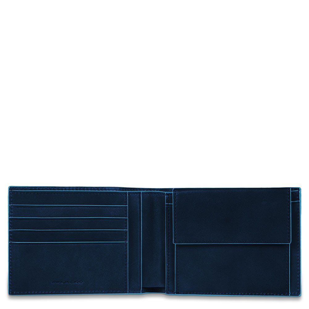 Piquadro Portafoglio uomo Blue Square con portamonete Blu