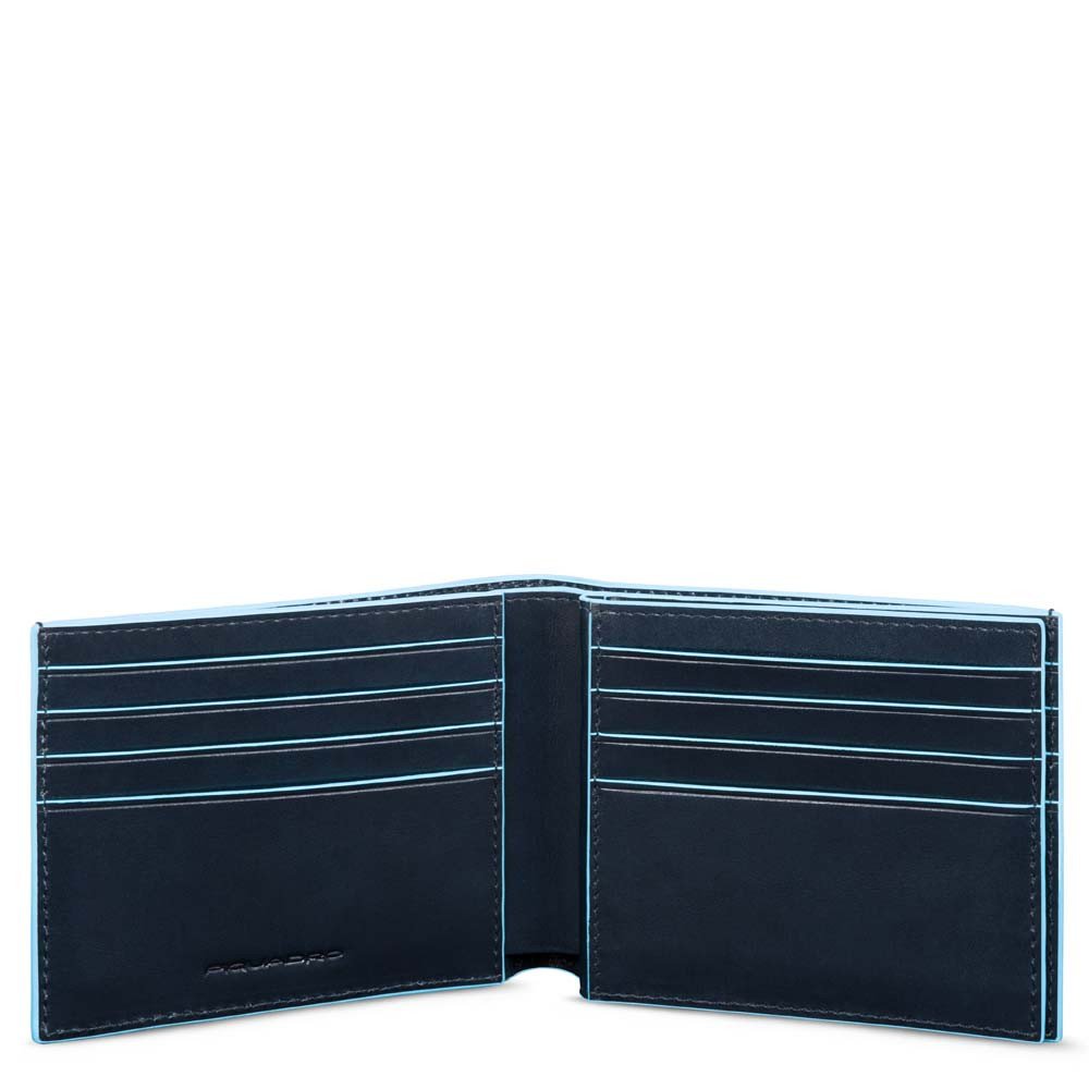 Piquadro Portafoglio Blue Square in pelle con tasche per carte di credito Blu2