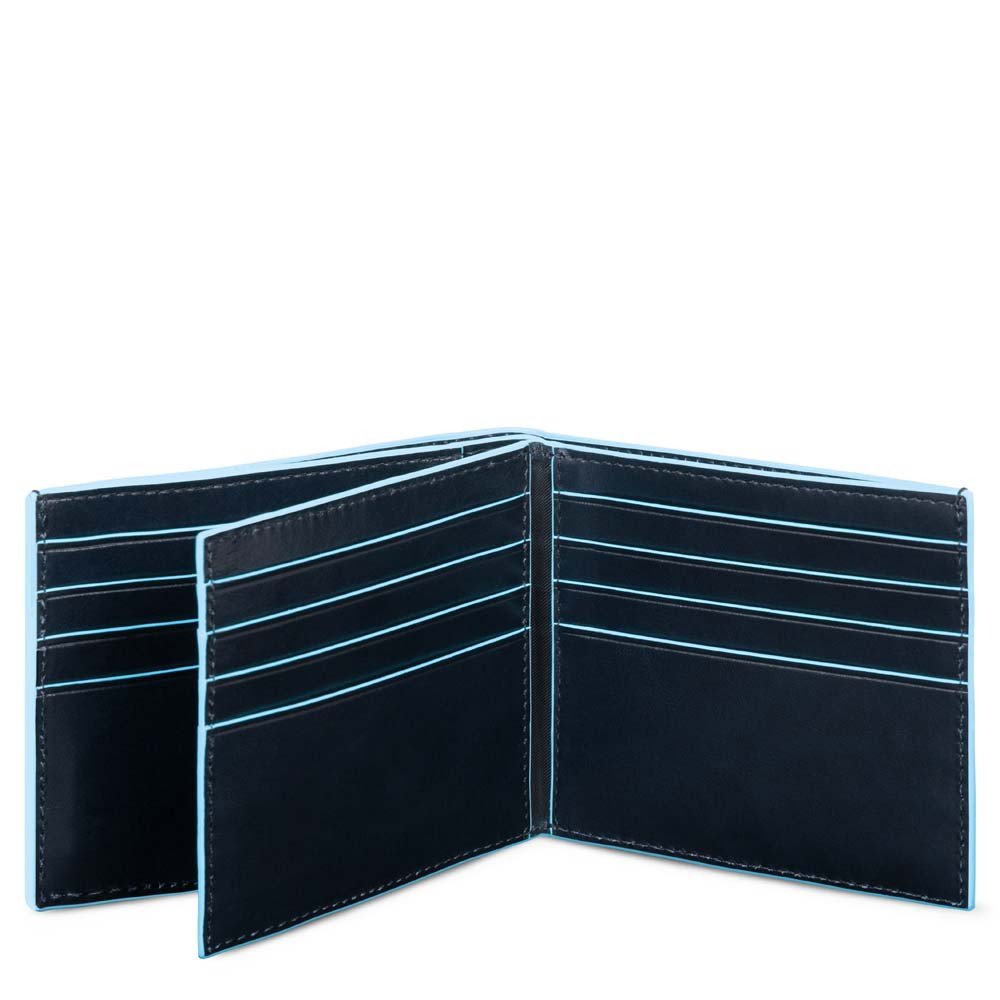 Piquadro Portafoglio Blue Square in pelle con tasche per carte di credito Blu2