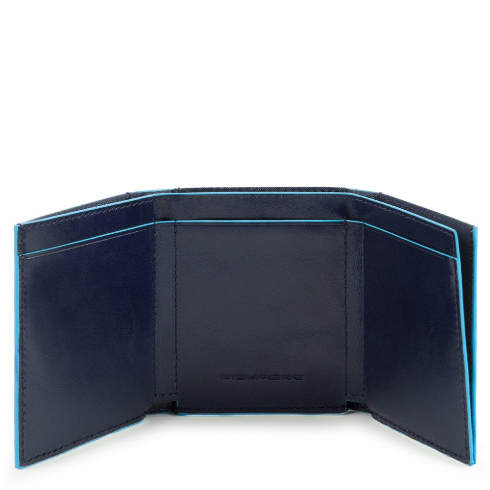 Piquadro Portafoglio pocket con porta carte di credito Blue Square Blu