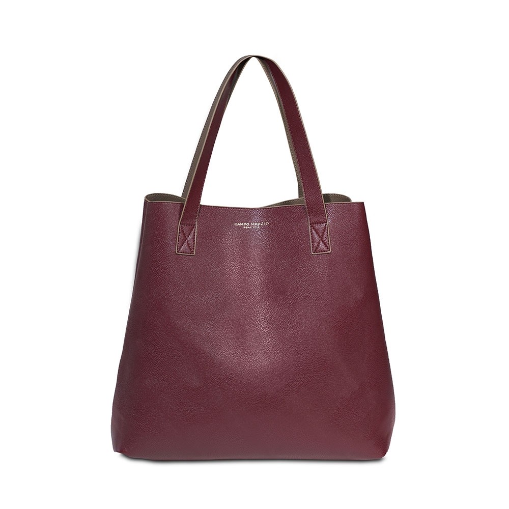 CAMPO MARZIO BORSA TOTE BEIGE-BORDEAUX