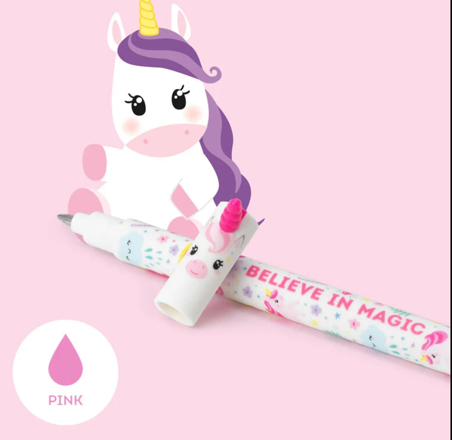 LEGAMI PENNA GEL CANCELLABILE UNICORNO ROSA