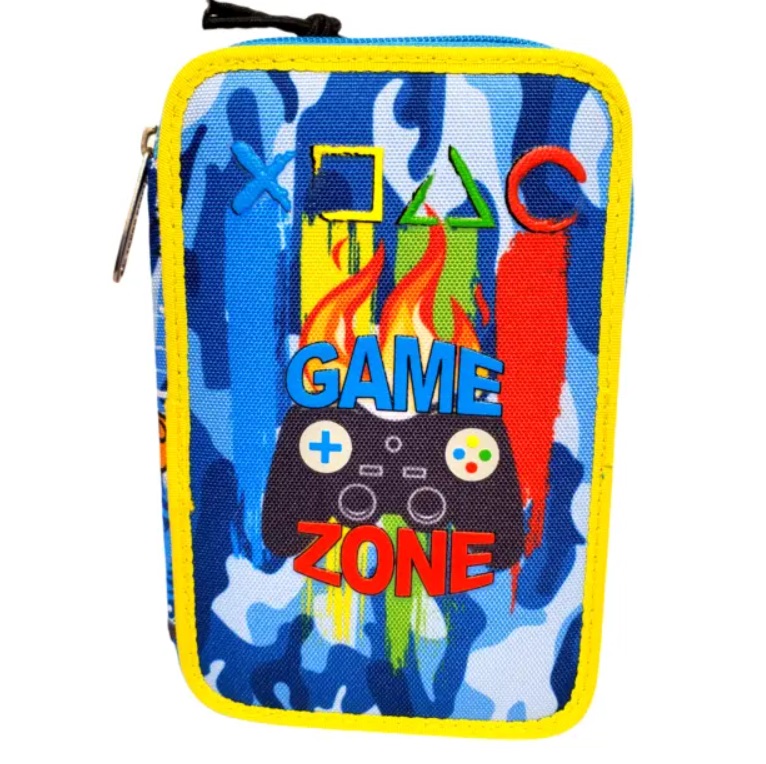 ASTUCCIO TRIPLO YOUNG BOY GAME ZONE CELESTE