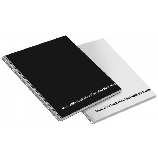 Blocchi notes spiralati Black&White A4 da 60 fogli con rigatura 1R s-margine Buffetti