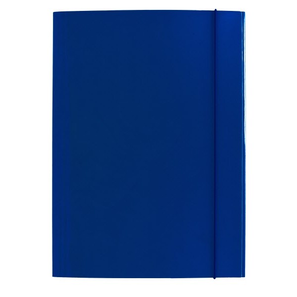 Buffetti Cartellina con elastico - cartoncino lucido 33x24 cm - blu
