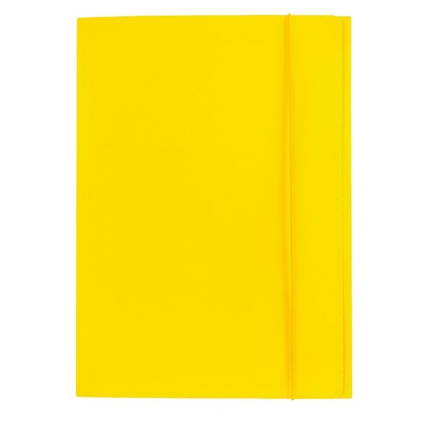 Buffetti Cartellina con elastico - cartoncino lucido 33x24 cm giallo