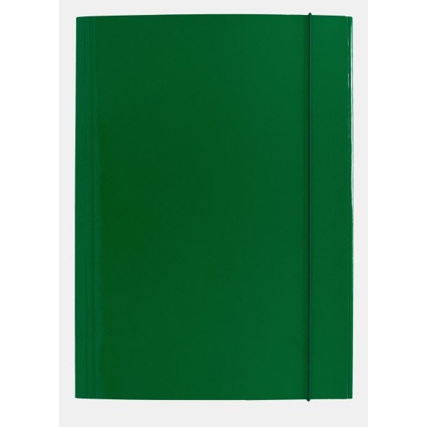 Buffetti Cartellina con elastico - cartoncino lucido 33x24 cm verde