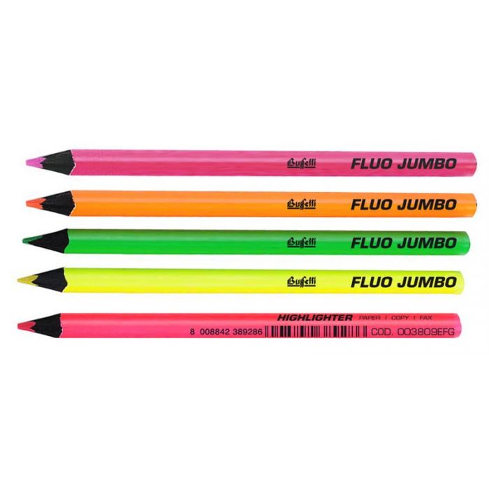 Buffetti Evidenziatore a matita Fluo Jumbo  colore rosa