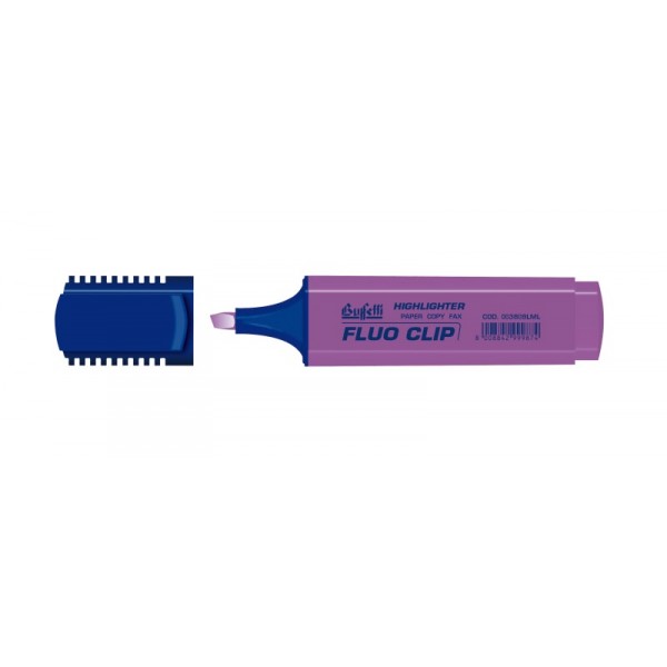 Buffetti Evidenziatore Fluo clip Viola