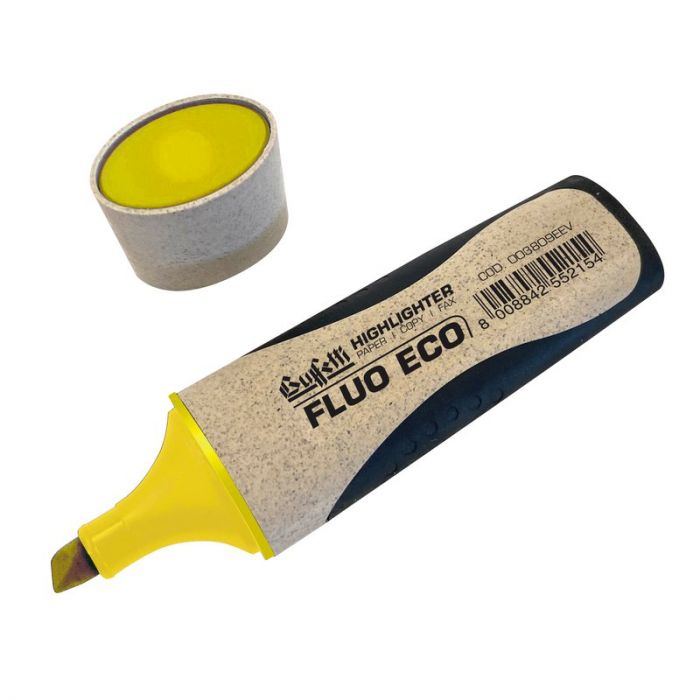 Buffetti Evidenziatore Fluo Grip Ecolologico colore giallo