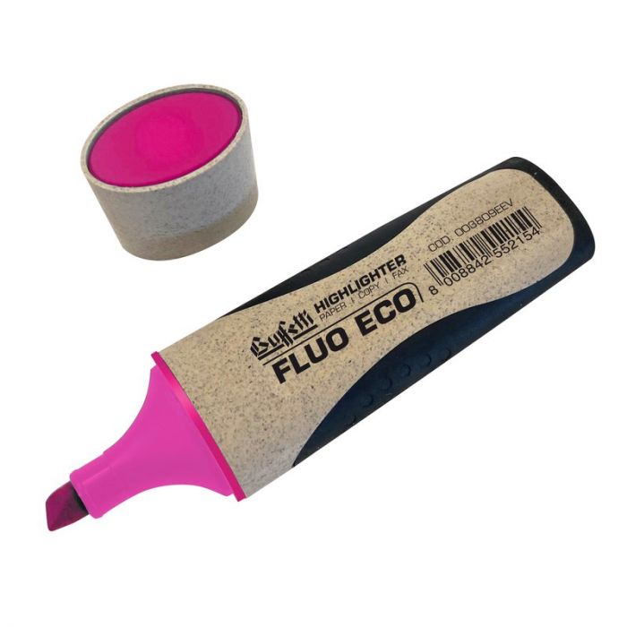 Buffetti Evidenziatore Fluo Grip Ecolologico colore rosa