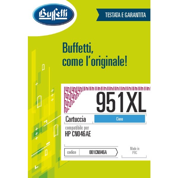 Buffetti HP cartuccia ink jet - compatibile - CN046AE - ciano