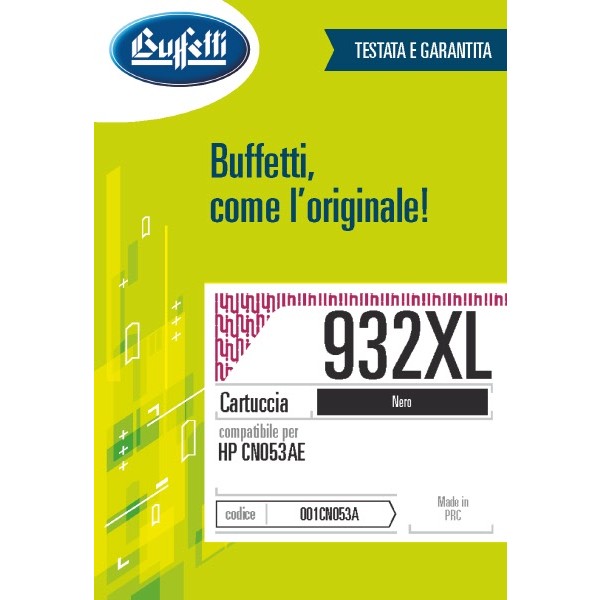 Buffetti HP cartuccia ink jet - compatibile - CN053AE - nero